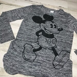 Disney Mickey Mouse Shirt top Grey juniors Large